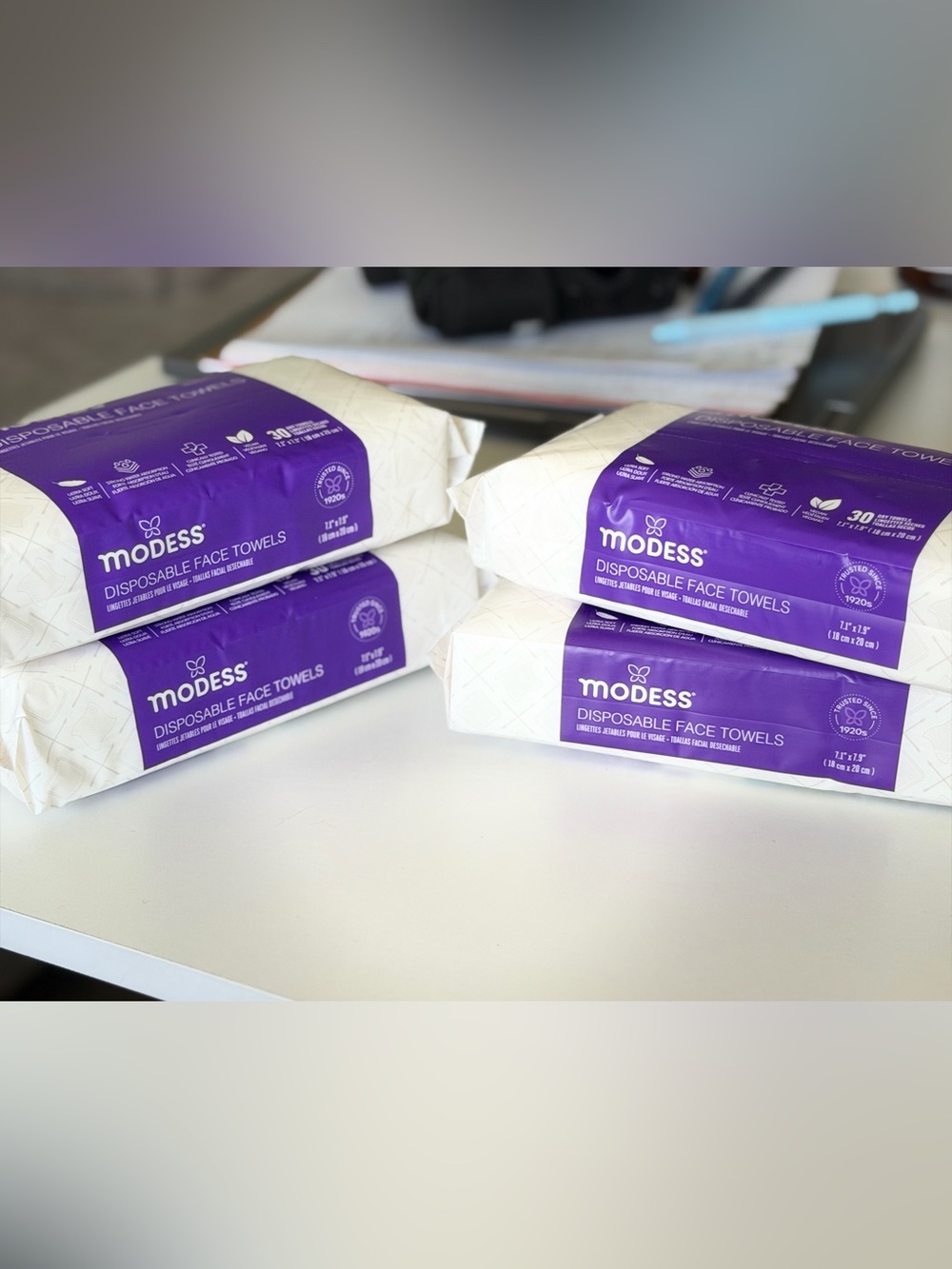 Modess Disposable Face Towels  (4 Packs)